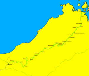 Seksjon av jernbanelinjen Sassari - Palau