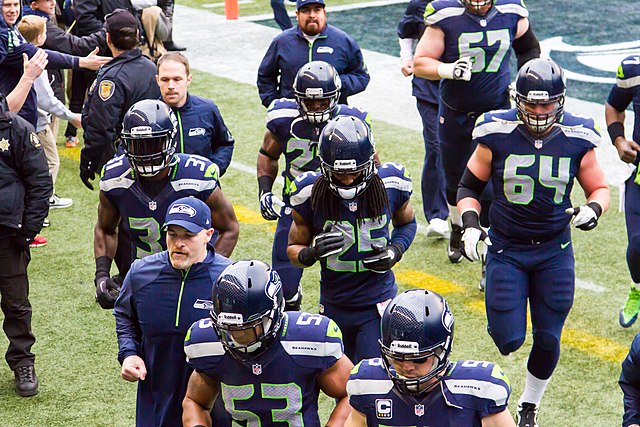 Seahawks players and coaches in 2013