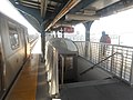 After transferring at the Myrtle-Wyckoff Avenues station complex...