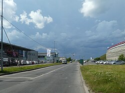 Vista da Start Street a noroeste