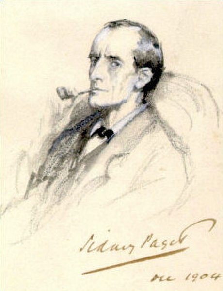 Sherlock Holmes in a 1904 illustration by Sidney Paget
