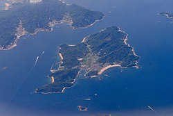 Aerial photo of Shiraishijima