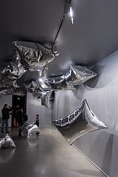 Silver Clouds reproduction at the Musee d'Art Moderne de la Ville de Paris, December 2015, Warhol Unlimited Exposition Silver Clouds Warhol Musee dArt Moderne ville Paris.jpg