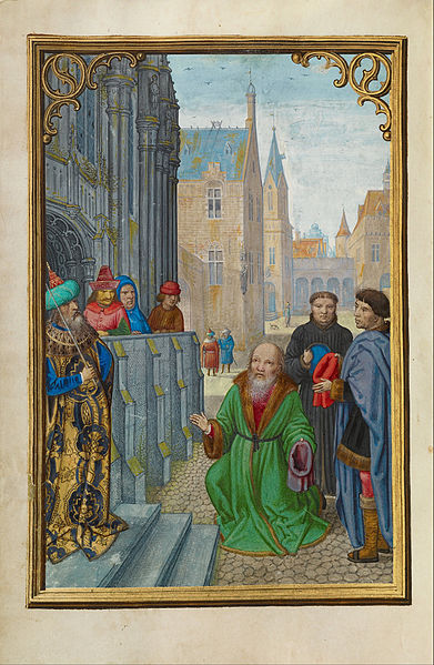 File:Simon Bening (Flemish - Joseph of Arimathea Before Pilate - Google Art Project.jpg