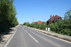 Skolkovskoye Highway in the village of Skolkovo in Odintsovsky District