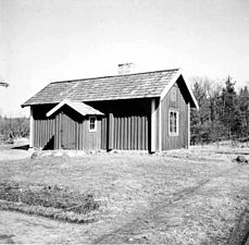 Slammertorp, den gamla torpstugan, 1952.