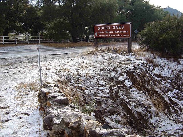 Snow in the Santa Monica Mountains in 2007.
