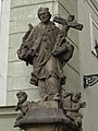 Socha sv. Jana Nepomuckého, Praha 1, Radnické schody - detail.JPG