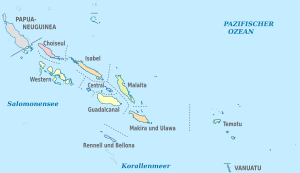 Solomon Islands, administrative divisions - de - colored.svg