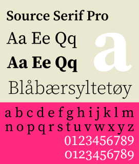 Source Serif Pro open-source serif typeface