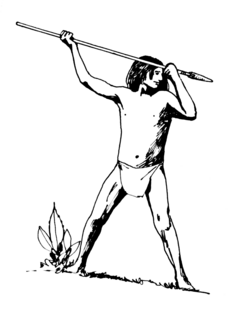 Spears were used by the Muisca for hunting and fishing and in battle Spearman (PSF).png