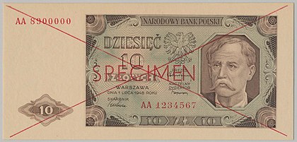 Specimen 10 złotych 1948 awers.jpg