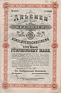 Anlehen der Stadt Kulmbach vom 1895