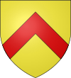 Arms of Stafford: Or, a chevron gules Stafford arms.svg