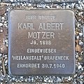 Stolperstein in Stammheim für Karl Albert Motzer (27. Februar 2019)