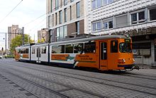 Light rail vehicle in Mannheim Streetcar Strassenbahn Tram Mannheim RNV Rhein-Neckar-Verbund 25.JPG