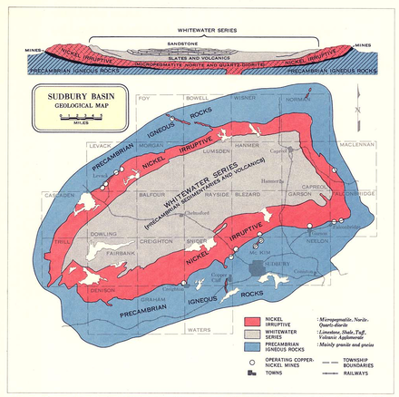 Geological map of Sudbury Basin