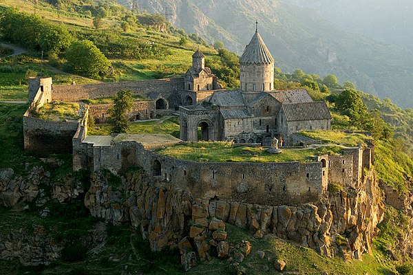 The Tatev Monastery complex and its fortifications