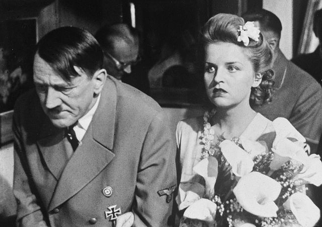 Vladimir Savelyev and Marie Nováková as Adolf Hitler and Eva Braun