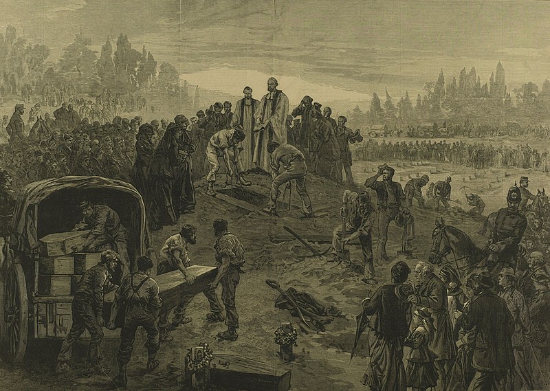 File:The great disaster on the Thames burial of the unknown dead at the Woolwich Cemetery, East Wickham.jpg