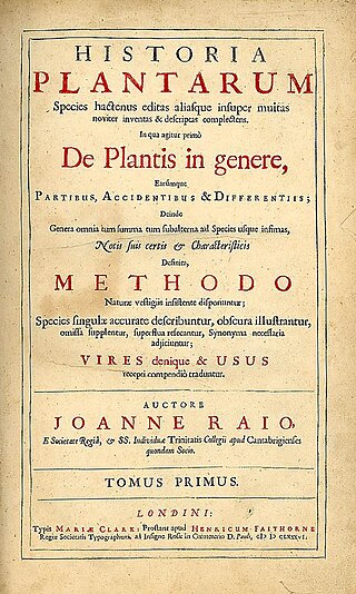 <i>Historia Plantarum</i> (Ray book) Botany book by John Ray