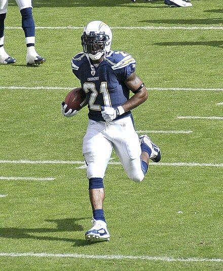 LaDainian Tomlinson with the Chargers