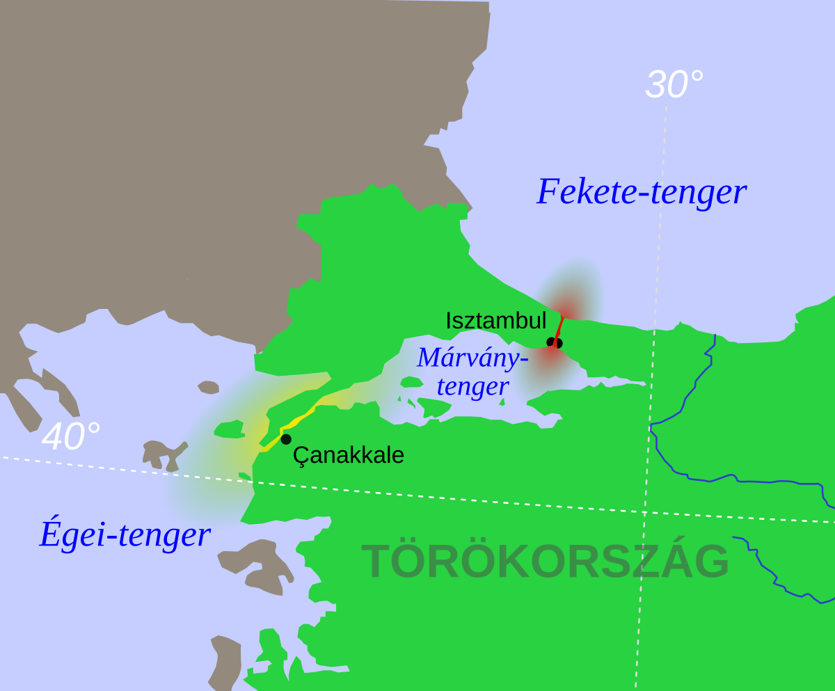 dardanellák térkép Török szorosok – Wikipédia