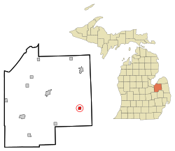 Tuscola County Michigan Incorporated and Unincorporated areas Kingston Highlighted.svg