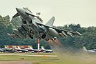 Den Schub eines Typhoon visualisiert ein Bild vom 9. Juli 2016 von der RIAT KW 34 (ab 21. August 2016)