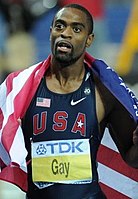 Tyson Gay, 2007 dreifacher Weltmeister, gewann diesmal Silber