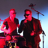 U2 performing at the Apple product launch at which Songs of Innocence was announced in September 2014 U2 at Apple keynote event 9-9-14.jpg