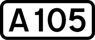 A105 road main road in London