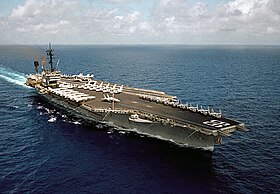 USS America (CV-66) in April 1983