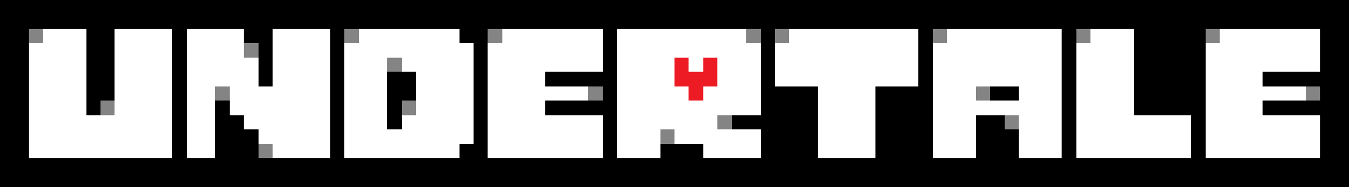 The logo shows the text "UNDERTALE" in white pixel-art text, with a red heart making up the counter in the "R".