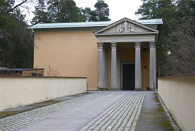 Uppståndelsekapellet (the Resurrection Chapel), designed by Sigurd Lewerentz