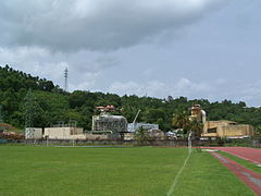 Geothermal power plant of Bouillante, Guadeloupe.