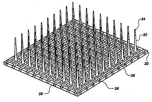 Utah microelectrode array Utah array pat5215088.jpg