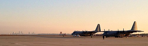 Two C-130s on the flight line at NAS Jacksonville in 2013 VR-62 Flight Line.JPG