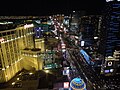 View from the Eiffel Tower of the Paris Hotel and Casino in Las Vegas, Nevada.