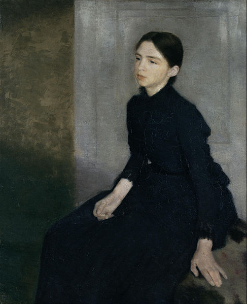 File:Vilhelm Hammershøi - Portrait of a young woman. The artist's sister Anna Hammershøi - Google Art Project.jpg