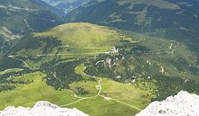 Blick vom Peitlerkofel zum Würzjoch