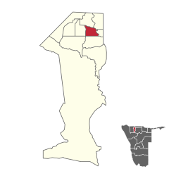 Map Eheke in Namibia