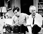 Matthau and Carney as Oscar and Felix Walter Matthau Art Carney The Odd Couple Broadway 1965.JPG