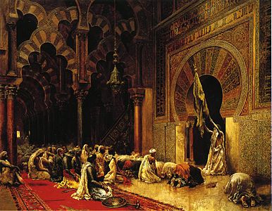 Interior of a Mosque at Cordova (circa 1880), Edwin Lord Weeks, The Walters Art Museum.