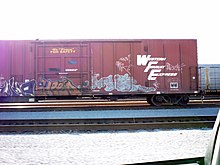 WFE car detail, taken in 2009. Western Fruit Express car details.jpg