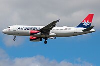 YU-APH A320 Air Serbia (35545496281).jpg