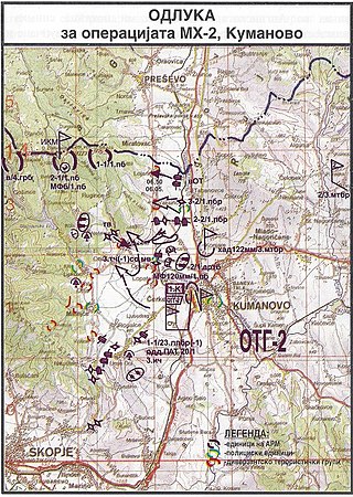 <span class="mw-page-title-main">Operation MH-2</span> Military operation during the 2001 insurgency in Macedonia