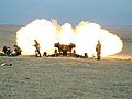 Real shooting tactical exercises in Smardan shooting-range with the 152 mm howitzer M81.