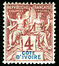 1892 Ivory Coast stamp 4c.jpg