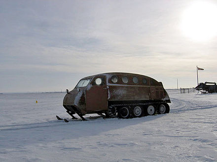 Early Bombardier Snowmobile